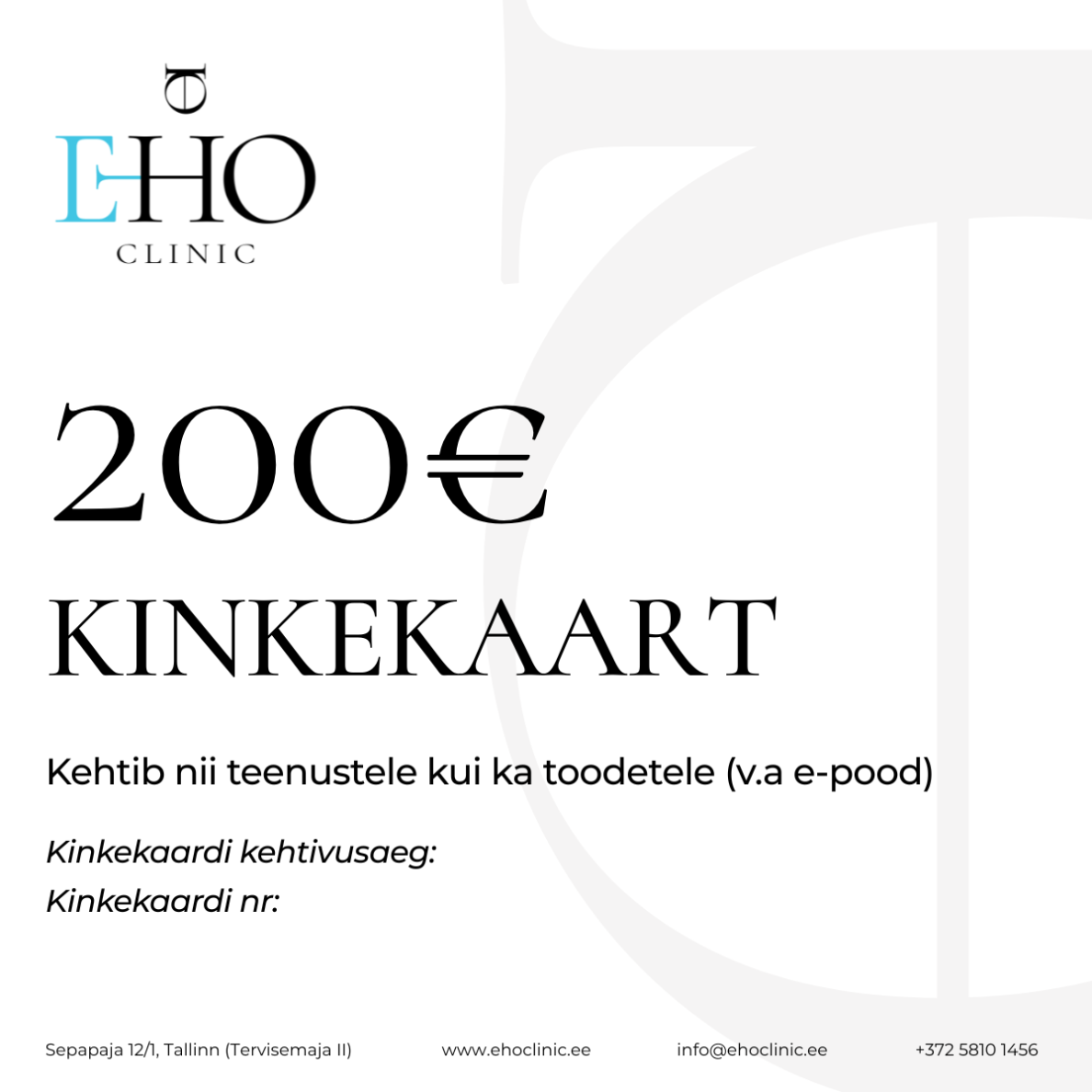 KINKEKAART 200 €