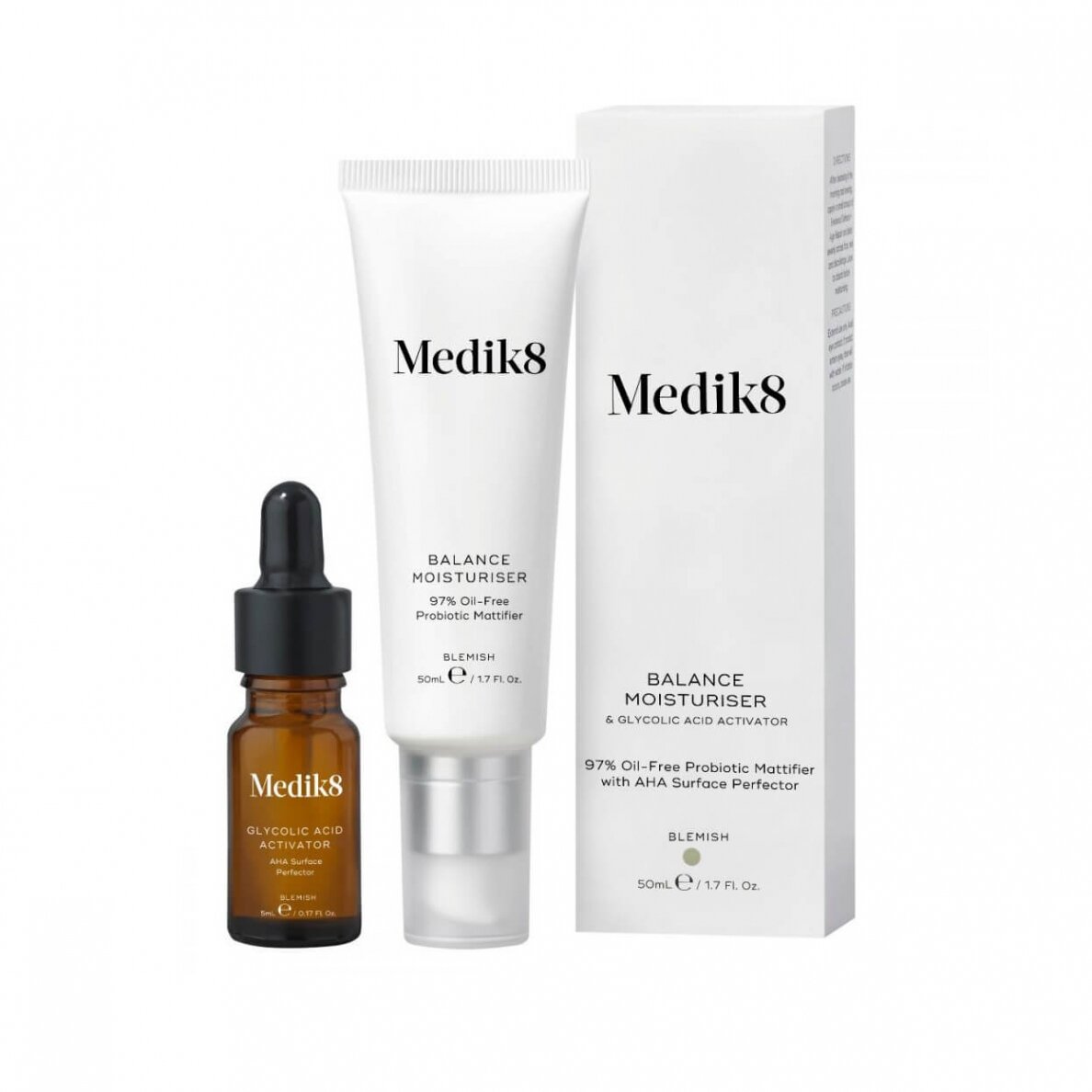 Medik8 Balance Moisturiser & Glycolic Acid Activator 50ml Medik8 Balance Moisturiser & Glycolic Acid Activator 50ml