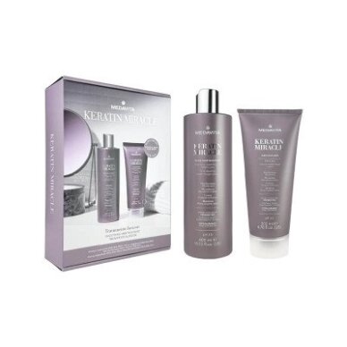 MEDAVITA KERATIN MIRACLE KIT SHAMPOO 400ml + MASK 200ml / Komplekt Keratin Miracle KIT šampoon 400ml + mask 200ml MEDAVITA KERATIN MIRACLE KIT SHAMPOO 400ml + MASK 200ml / Komplekt Keratin Miracle KIT šampoon 400ml + mask 200ml